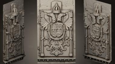 Coat of arms of Charles V stl model for CNC
